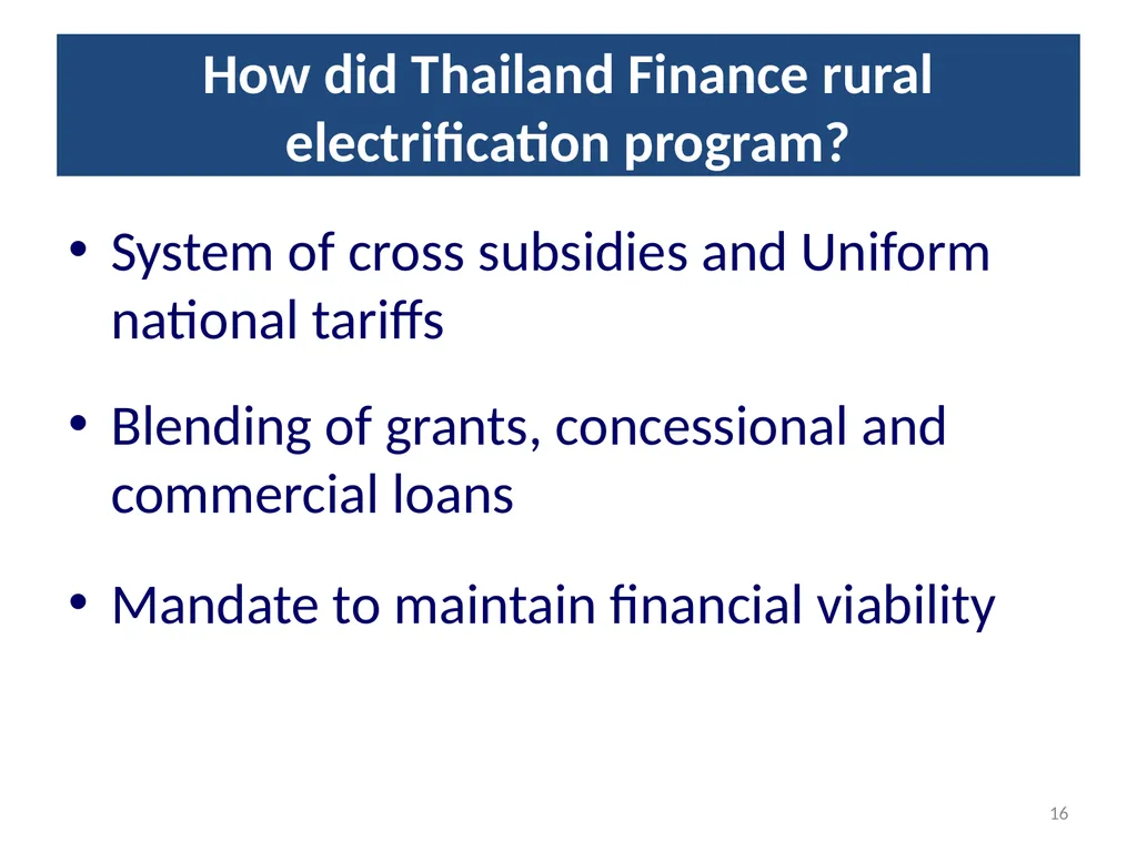 1 Rural Electrification in Thailand Lessons - slide 16 of 35