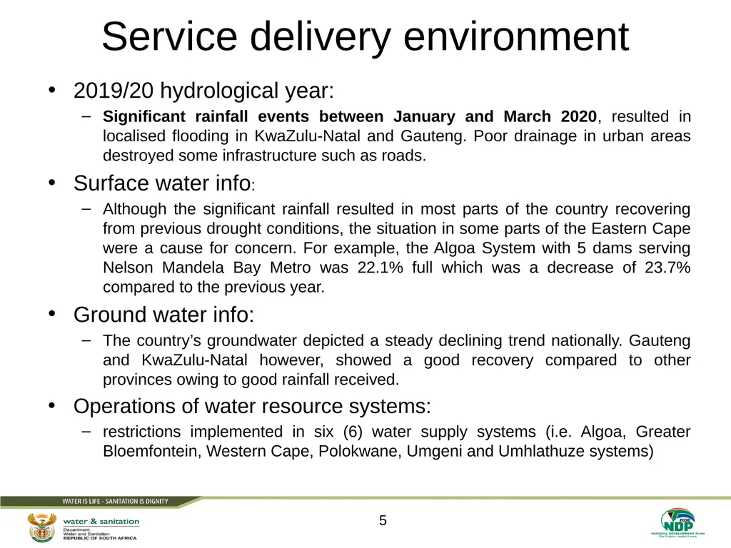 PRESENTATION TITLE Presented by: Name Surname - slide 5 of 63