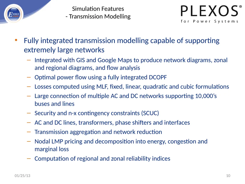 PLEXOS For Power Systems - Advanced Simulation - slide 10 of 42