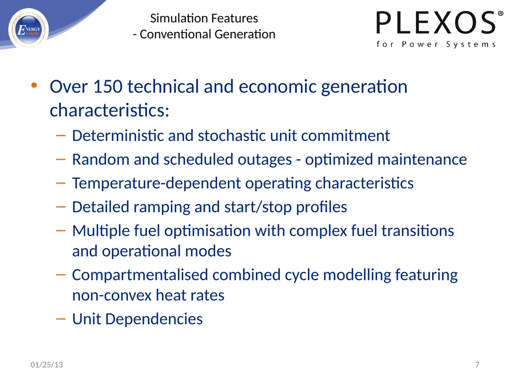 PLEXOS For Power Systems - Advanced Simulation - slide 7 of 42