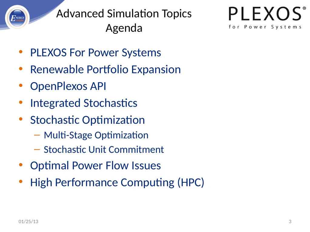 PLEXOS For Power Systems - Advanced Simulation - slide 3 of 42