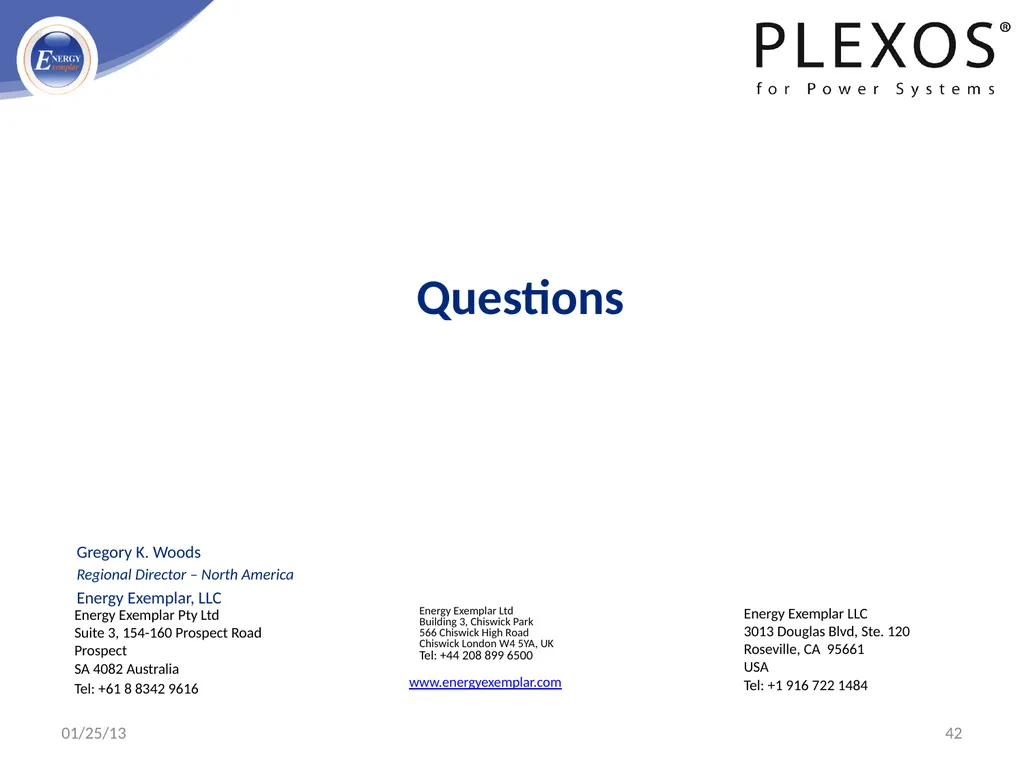 PLEXOS For Power Systems - Advanced Simulation - slide 42 of 42