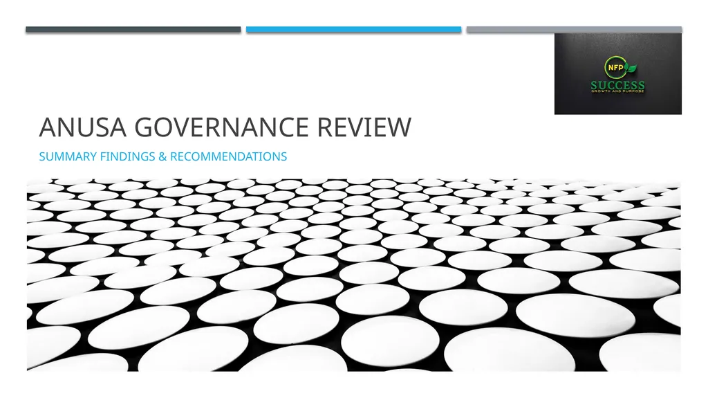 ANUSA GOVERNANCE REVIEW SUMMARY FINDINGS & - slide 1 of 50
