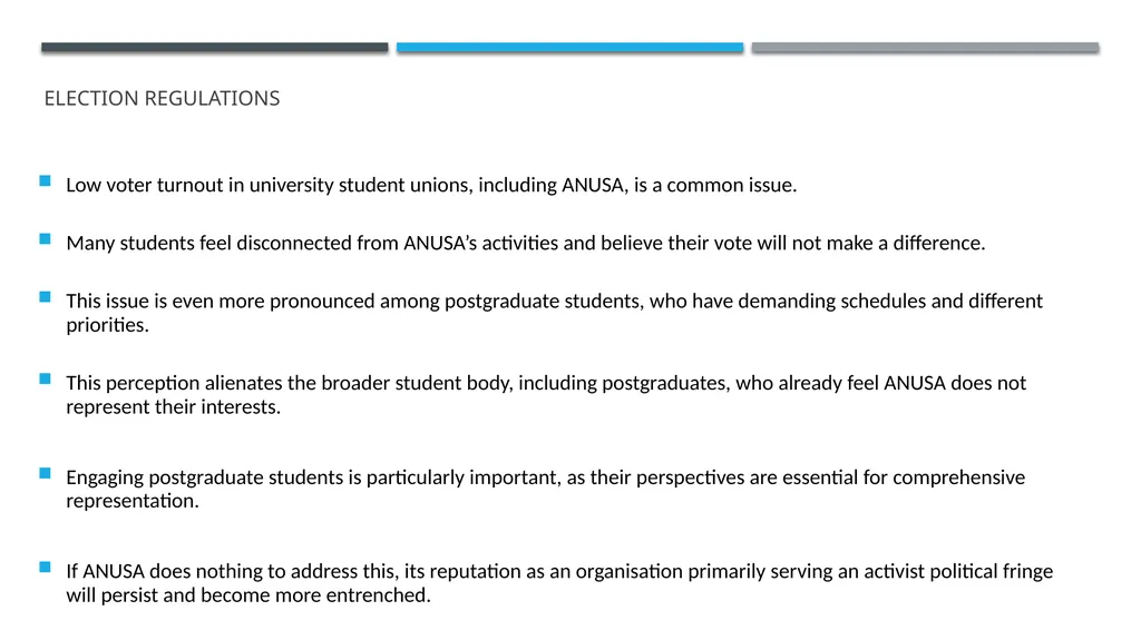 ANUSA GOVERNANCE REVIEW SUMMARY FINDINGS & - slide 19 of 50
