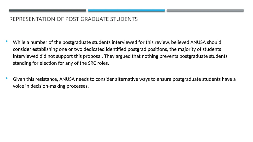 ANUSA GOVERNANCE REVIEW SUMMARY FINDINGS & - slide 35 of 50