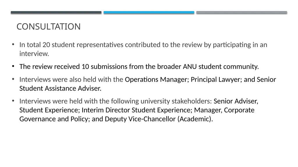 ANUSA GOVERNANCE REVIEW SUMMARY FINDINGS & - slide 3 of 50