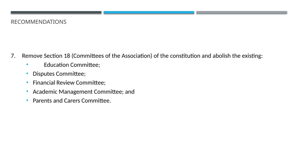 ANUSA GOVERNANCE REVIEW SUMMARY FINDINGS & - slide 41 of 50