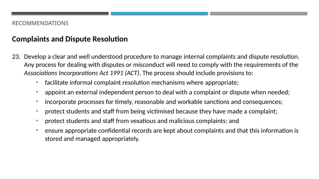 ANUSA GOVERNANCE REVIEW SUMMARY FINDINGS & - slide 47 of 50
