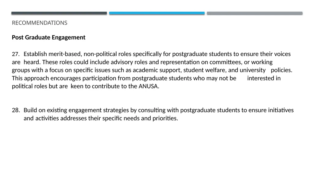 ANUSA GOVERNANCE REVIEW SUMMARY FINDINGS & - slide 49 of 50