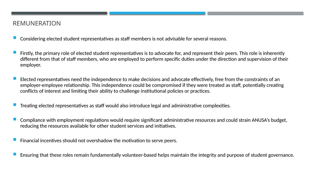 ANUSA GOVERNANCE REVIEW SUMMARY FINDINGS & - slide 32 of 50