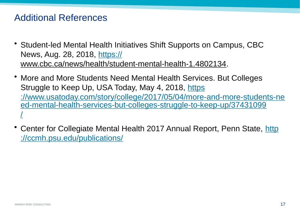 Mental Health & Suicide Cindy Smail, Loss Control - slide 17 of 19