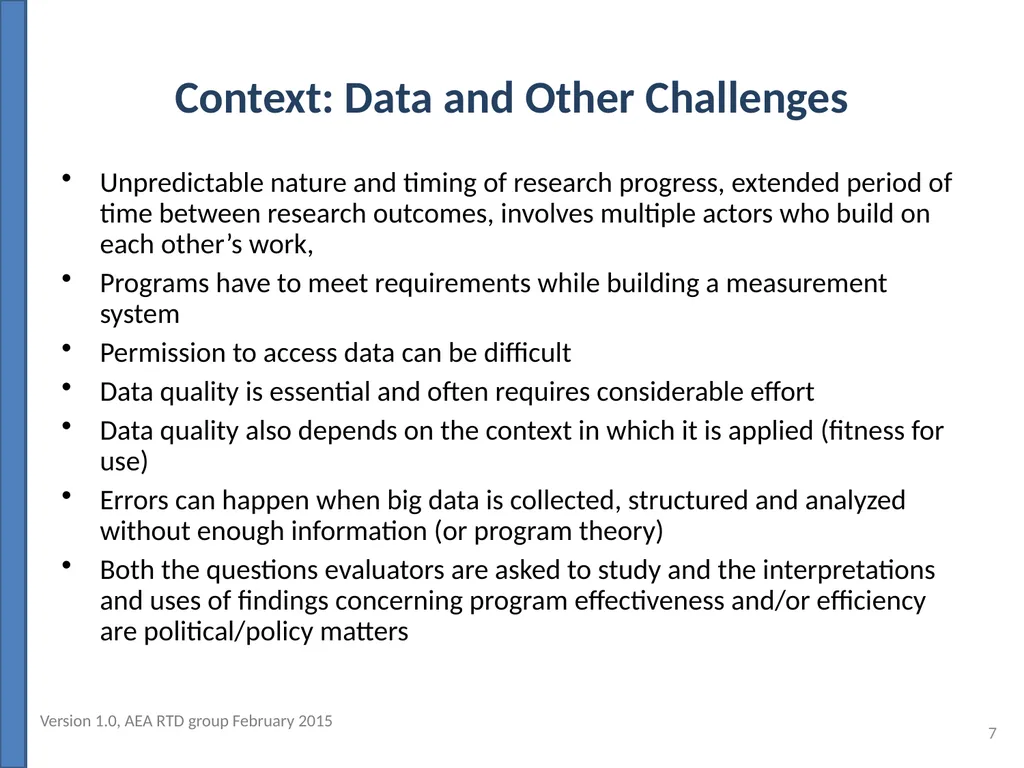 Evaluating Outcomes of Publicly Funded Research, - slide 7 of 36