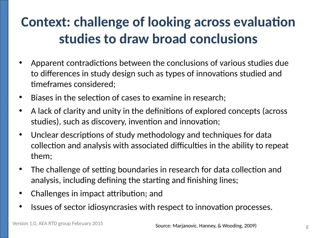 Evaluating Outcomes of Publicly Funded Research, - slide 8 of 36