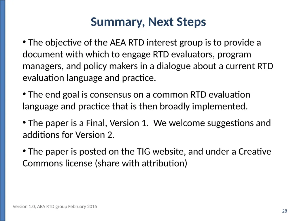 Evaluating Outcomes of Publicly Funded Research, - slide 28 of 36