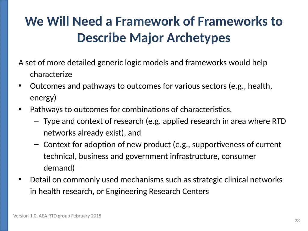 Evaluating Outcomes of Publicly Funded Research, - slide 23 of 36