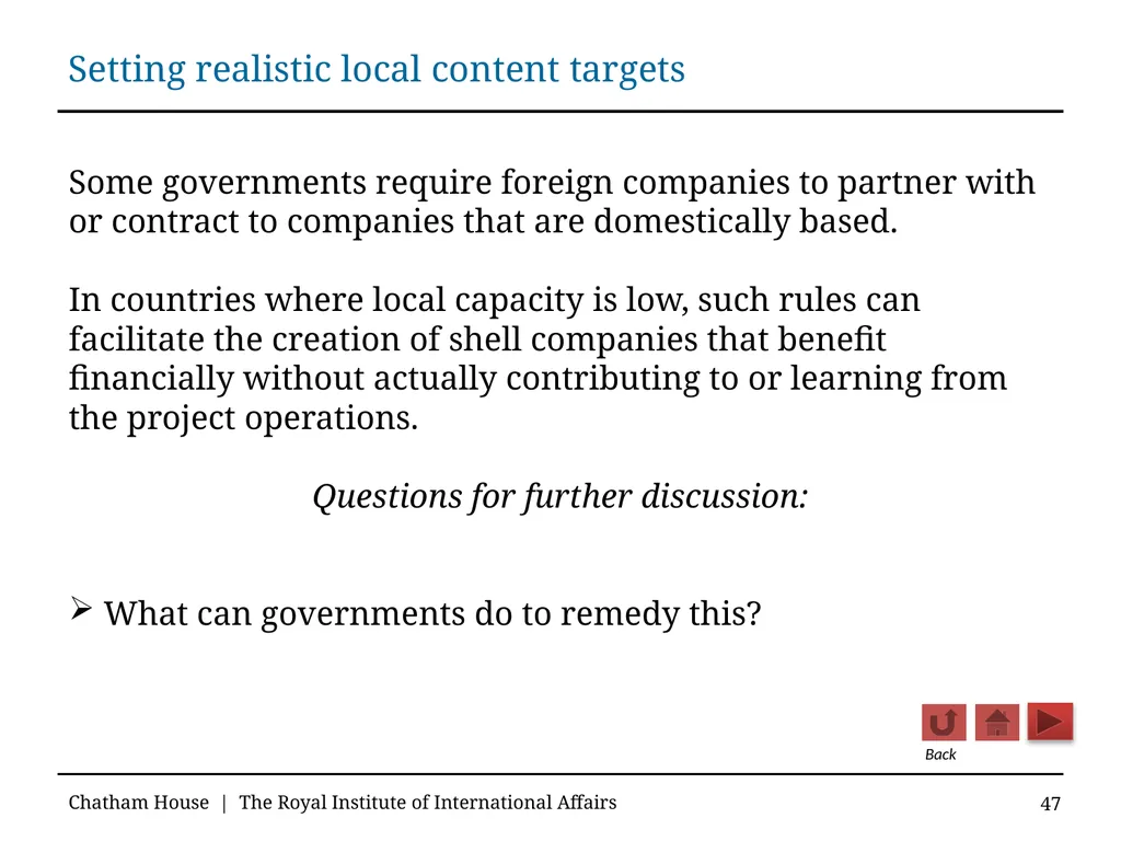 Guidelines for Good Governance in Emerging Oil and - slide 47 of 71
