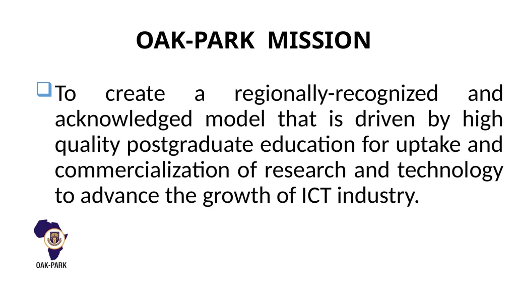 OAU-ICT DRIVEN KNOWLEDGE PARK OBAFEMI AWOLOWO - slide 2 of 27