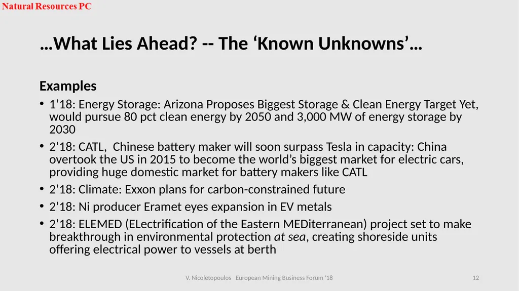 European Mining Business Forum 2018 Panel 2 Sofia, - slide 12 of 16