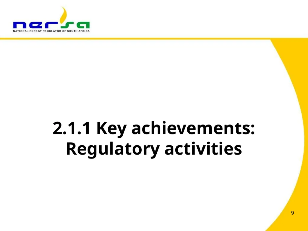 PRESENTATION BY NERSA CHAIRPERSON, MR THEMBANI - slide 9 of 91