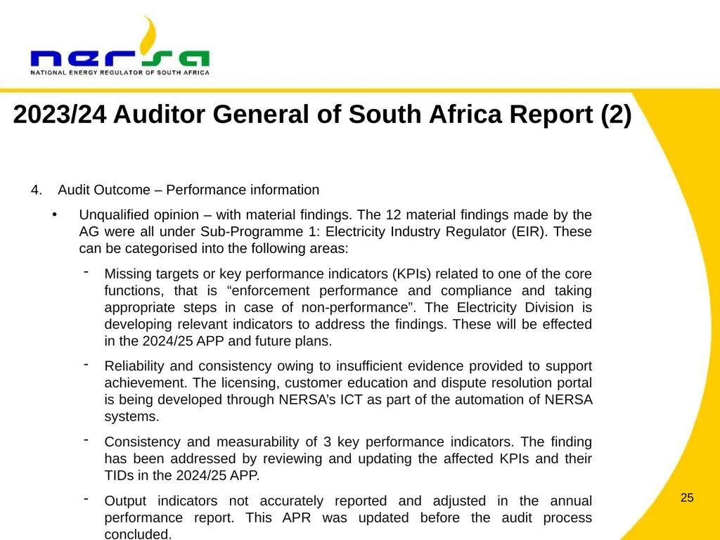 PRESENTATION BY NERSA CHAIRPERSON, MR THEMBANI - slide 25 of 91