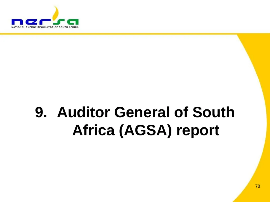 PRESENTATION BY NERSA CHAIRPERSON, MR THEMBANI - slide 78 of 91