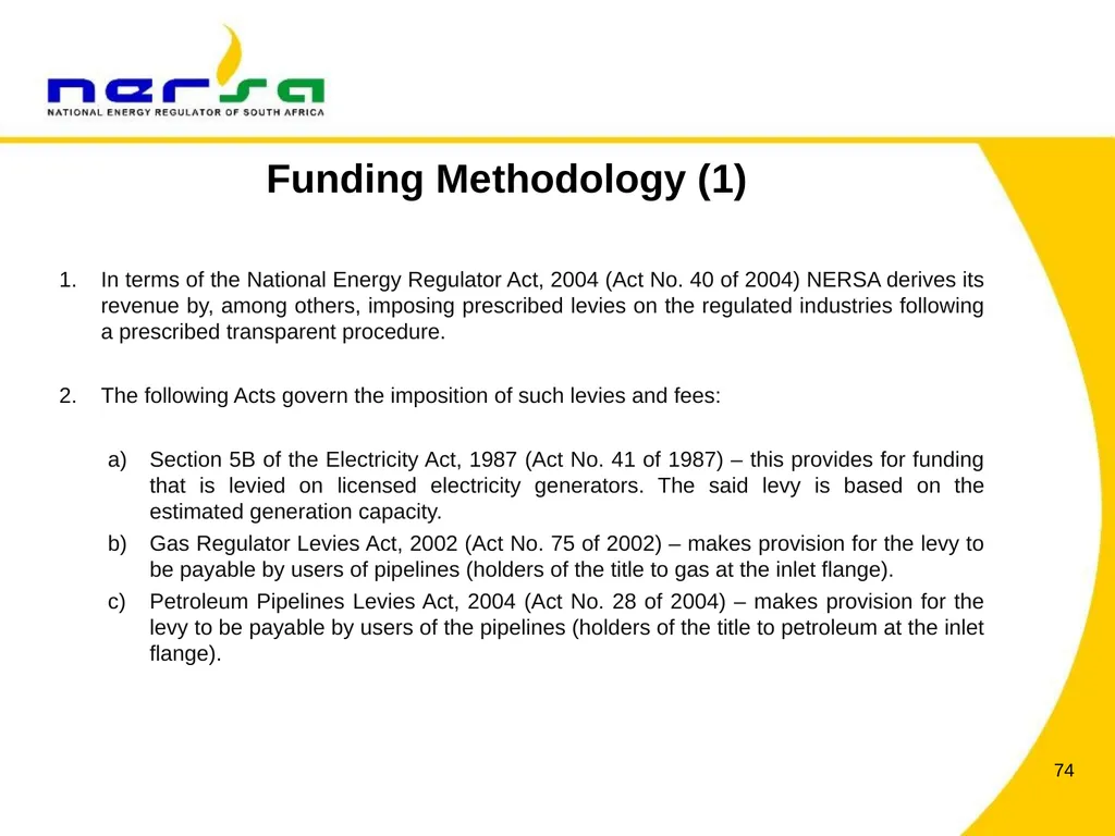 PRESENTATION BY NERSA CHAIRPERSON, MR THEMBANI - slide 74 of 91