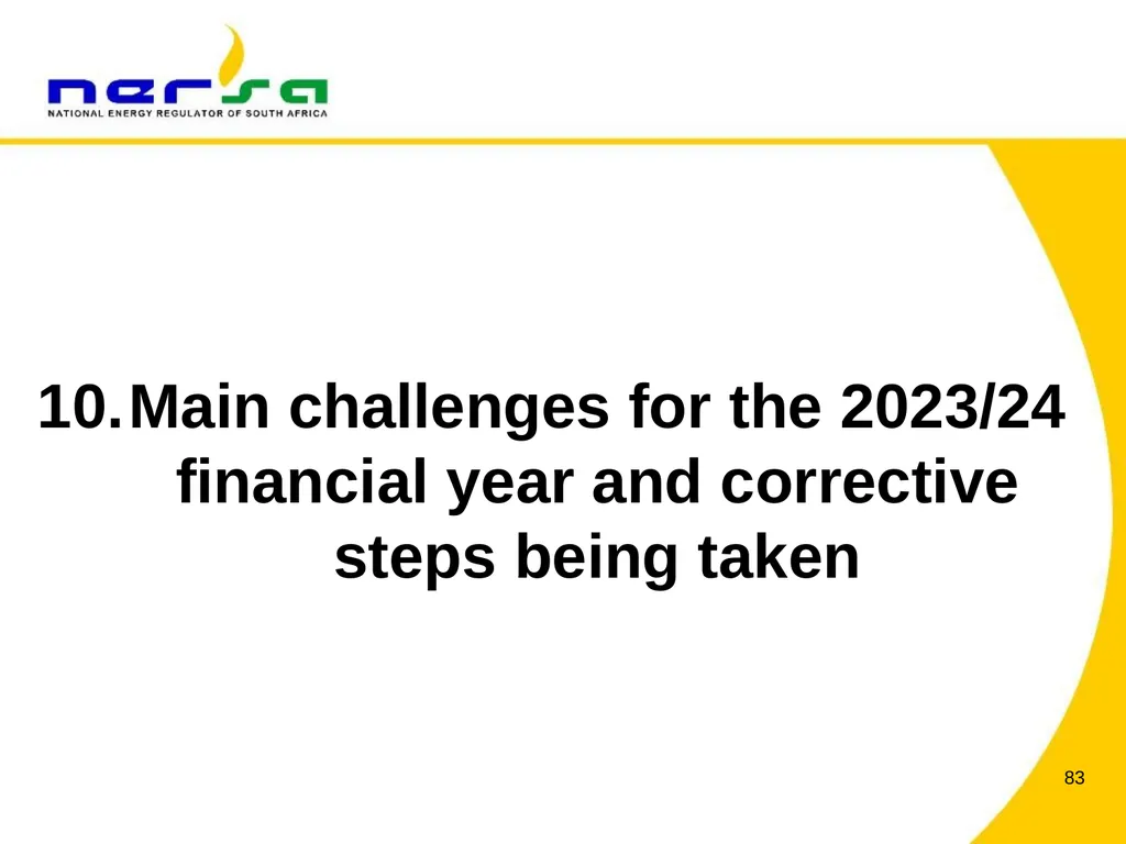 PRESENTATION BY NERSA CHAIRPERSON, MR THEMBANI - slide 83 of 91