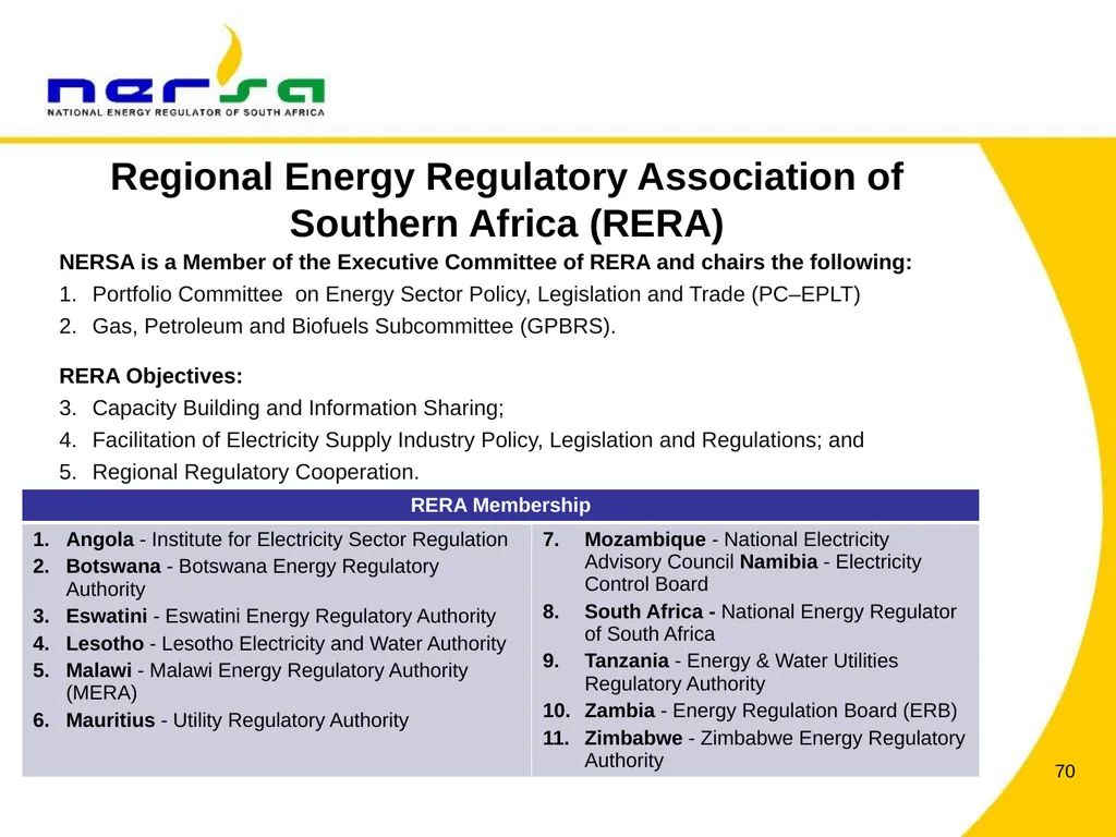 PRESENTATION BY NERSA CHAIRPERSON, MR THEMBANI - slide 70 of 91