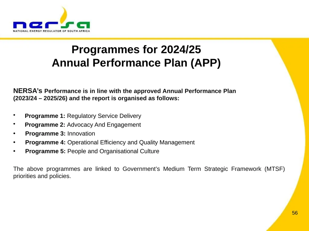 PRESENTATION BY NERSA CHAIRPERSON, MR THEMBANI - slide 56 of 91