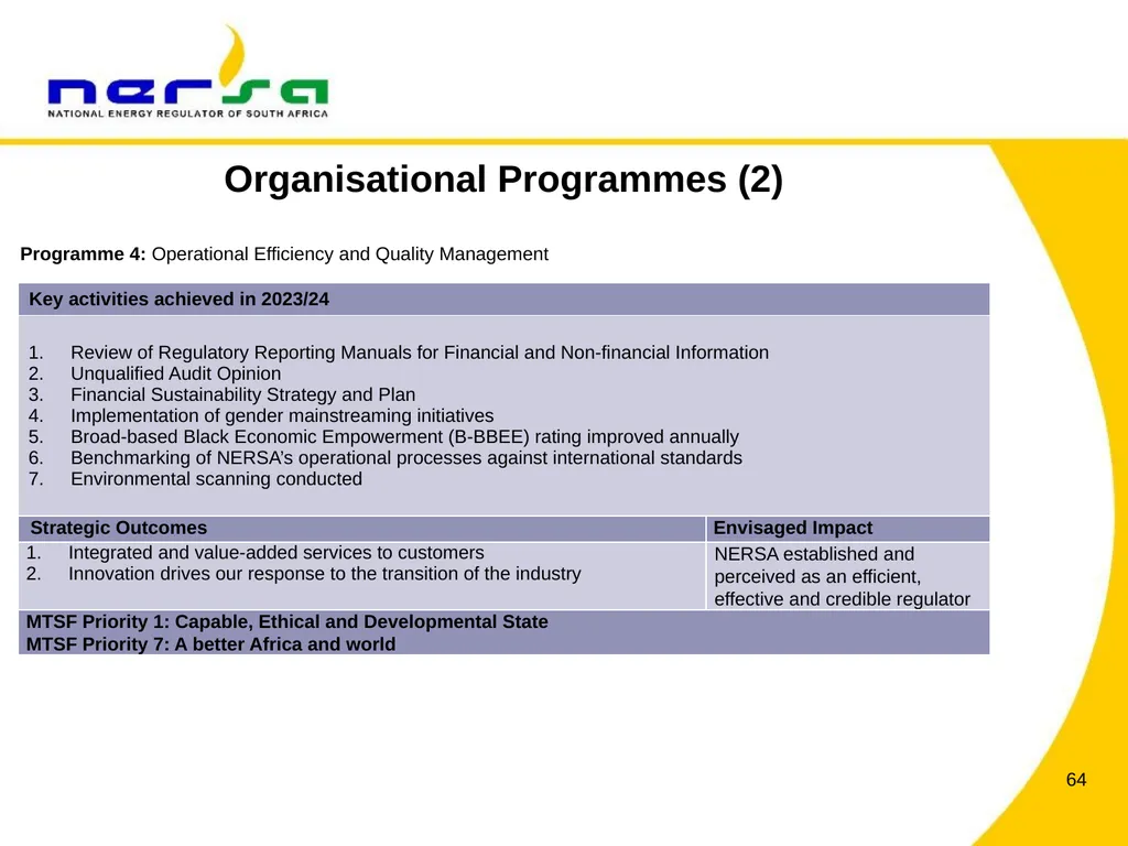 PRESENTATION BY NERSA CHAIRPERSON, MR THEMBANI - slide 64 of 91