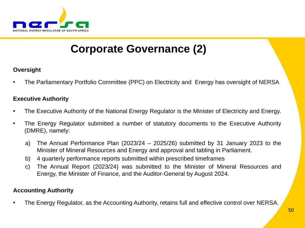 PRESENTATION BY NERSA CHAIRPERSON, MR THEMBANI - slide 50 of 91