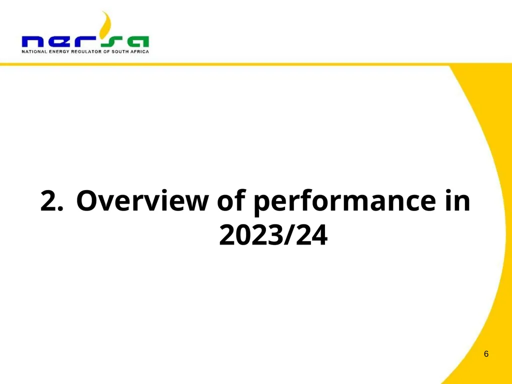 PRESENTATION BY NERSA CHAIRPERSON, MR THEMBANI - slide 6 of 91