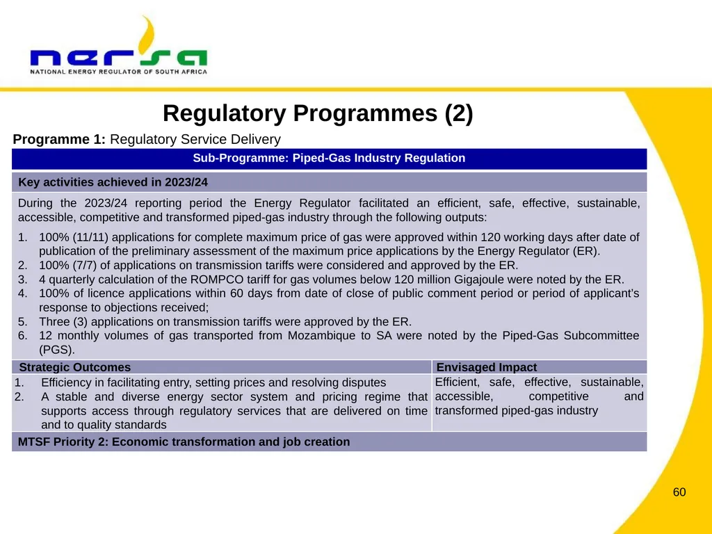 PRESENTATION BY NERSA CHAIRPERSON, MR THEMBANI - slide 60 of 91