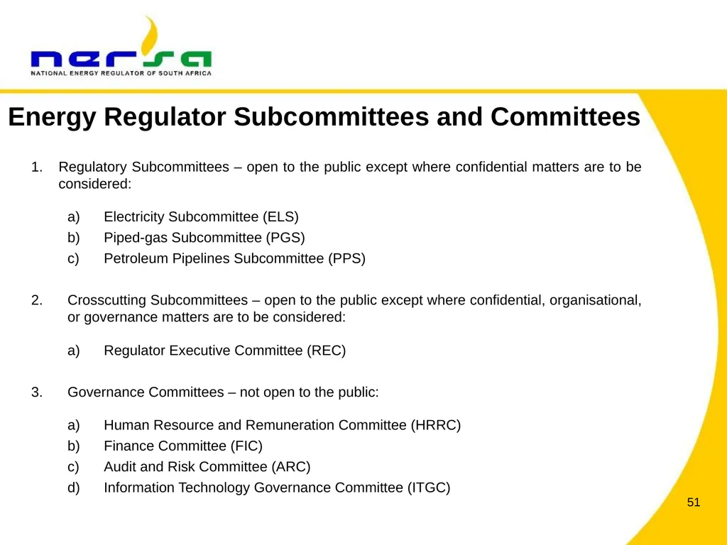 PRESENTATION BY NERSA CHAIRPERSON, MR THEMBANI - slide 51 of 91