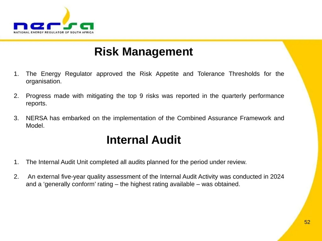 PRESENTATION BY NERSA CHAIRPERSON, MR THEMBANI - slide 52 of 91