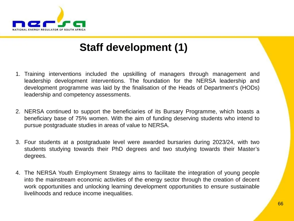 PRESENTATION BY NERSA CHAIRPERSON, MR THEMBANI - slide 66 of 91