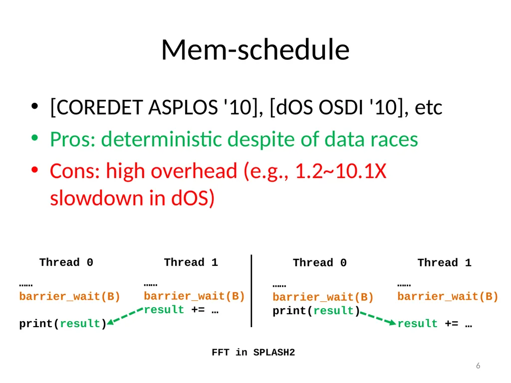 PEREGRINE: Efficient Deterministic Multithreading - slide 6 of 36