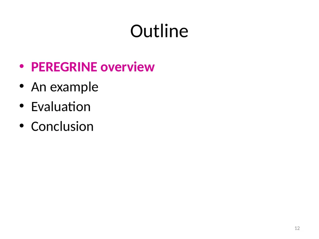PEREGRINE: Efficient Deterministic Multithreading - slide 12 of 36