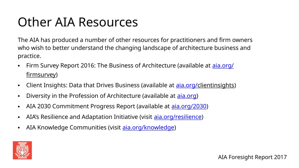 AIA Foresight Report 2017 Global Perspective: - slide 33 of 33