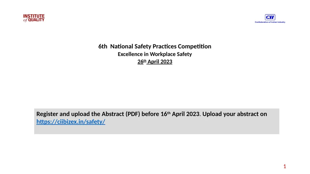 1 Register and upload the Abstract (PDF) before - slide 1 of 7
