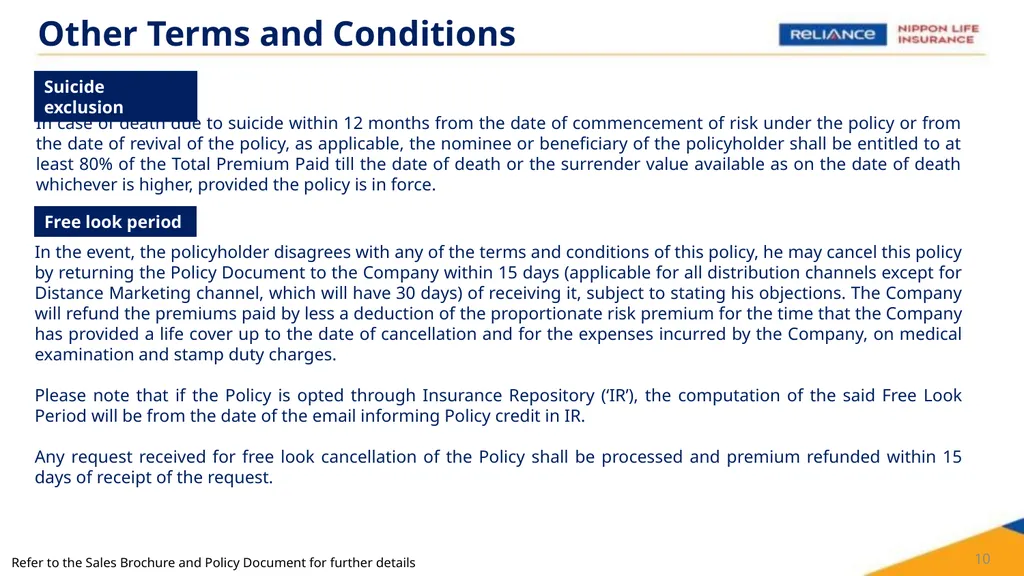 Reliance Nippon Life Fixed Savings (A Non-Linked - slide 10 of 14