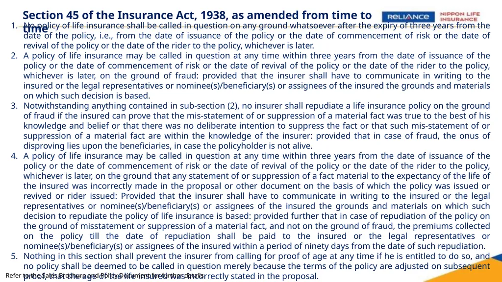 Reliance Nippon Life Fixed Savings (A Non-Linked - slide 12 of 14