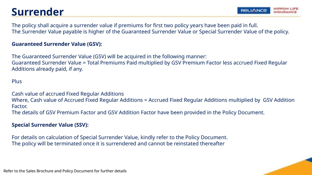 Reliance Nippon Life Fixed Savings (A Non-Linked - slide 8 of 14