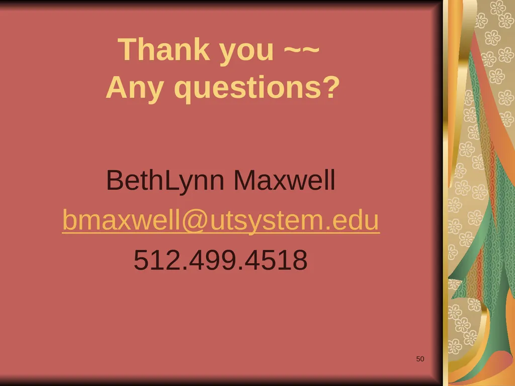 1 Yours? Mine? Ours? Research Collaborations and - slide 50 of 50