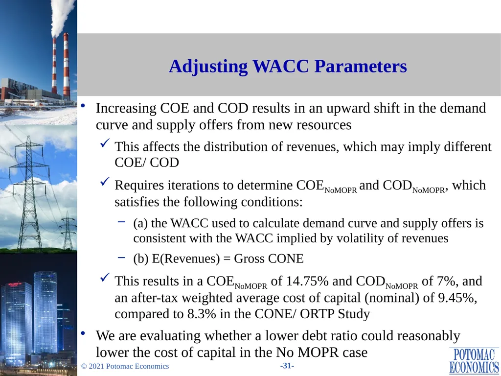 Evaluation of Changes in the Minimum Offer Price - slide 31 of 38