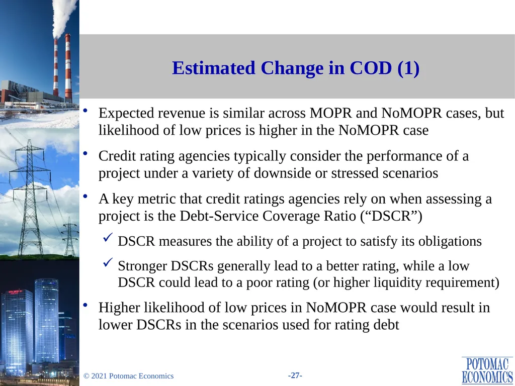 Evaluation of Changes in the Minimum Offer Price - slide 27 of 38