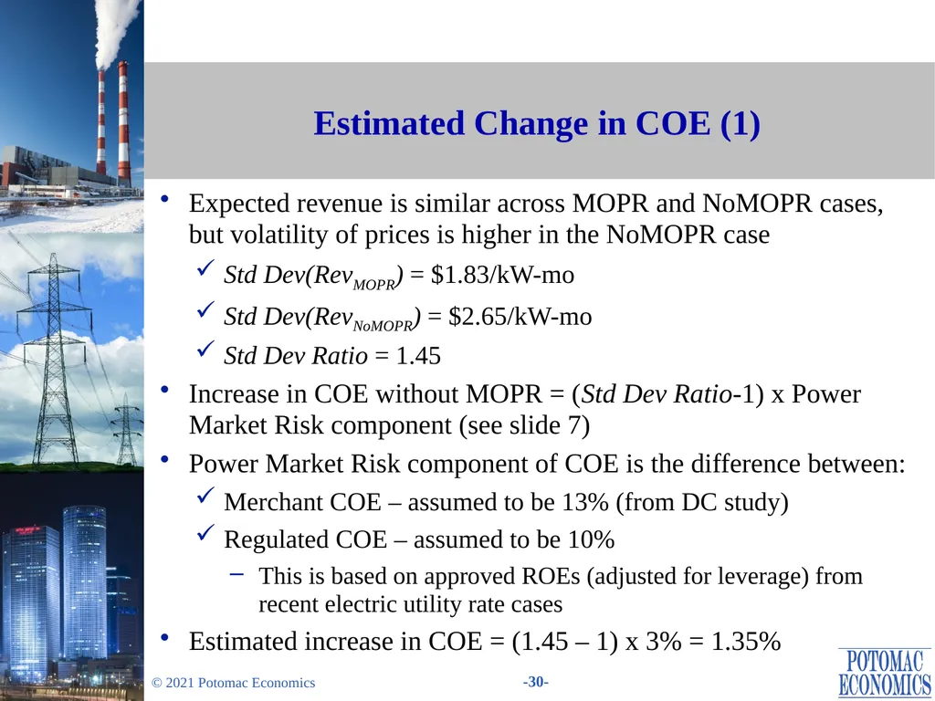 Evaluation of Changes in the Minimum Offer Price - slide 30 of 38
