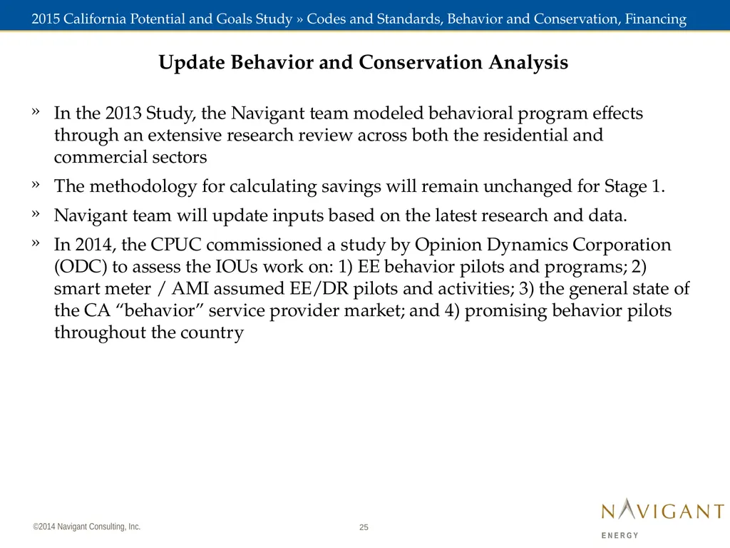 November 7, 2014 2015 California Potential and - slide 25 of 30