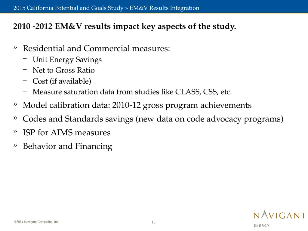 November 7, 2014 2015 California Potential and - slide 15 of 30