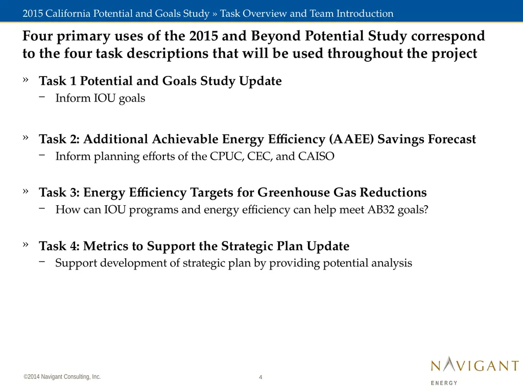 November 7, 2014 2015 California Potential and - slide 4 of 30